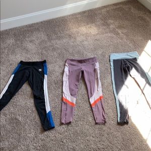 Adidas and fabletics leggings.